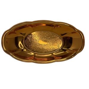 Vintage Coppercraft Guild Taunton Mass Copper Oval‎ Serving Tray 12" USA